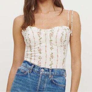 Reformation Novena Top Chateau Floral Print